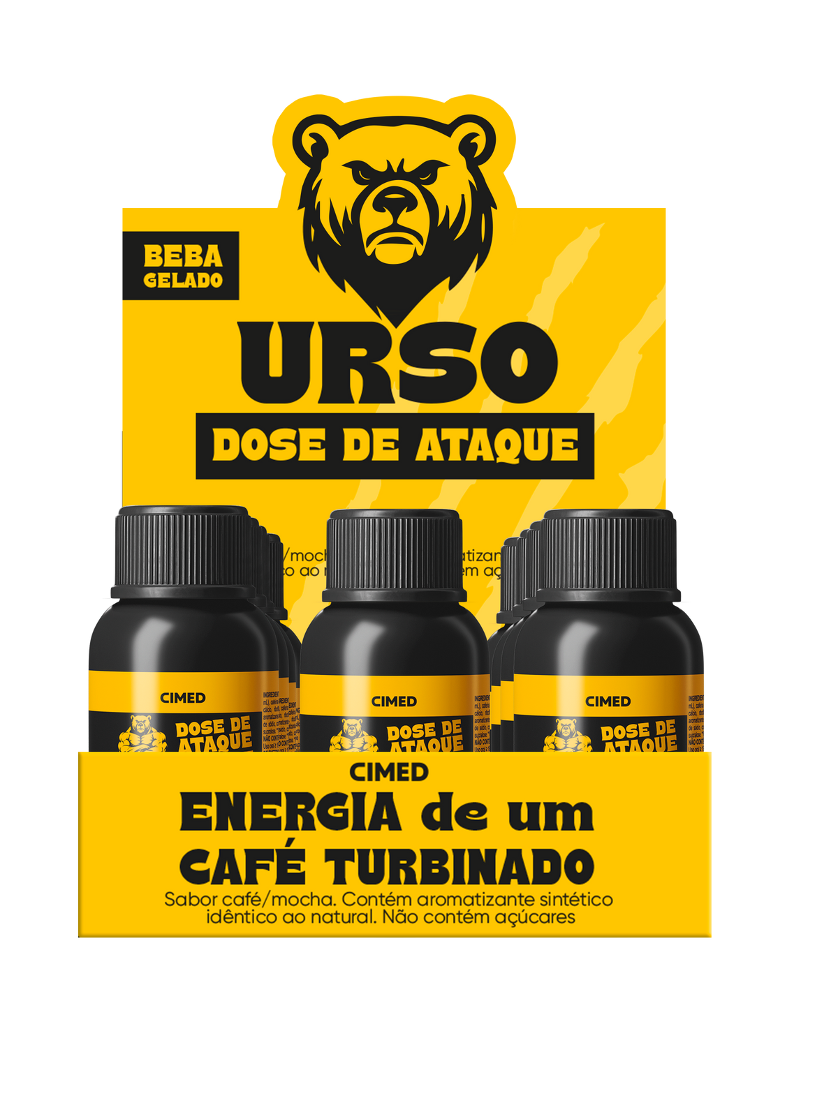 Shot Energético sabor Café/Mocha (caixa 12 × 60 mL)
